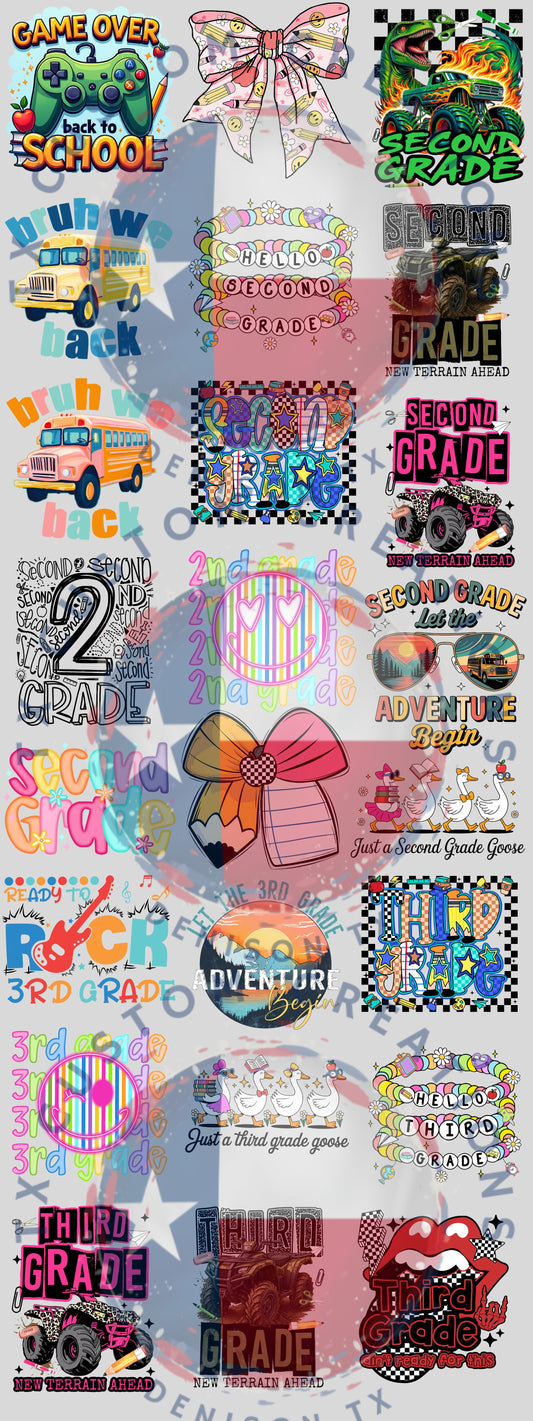 2nd/ 3rd Grade Pre Made Gang Sheet