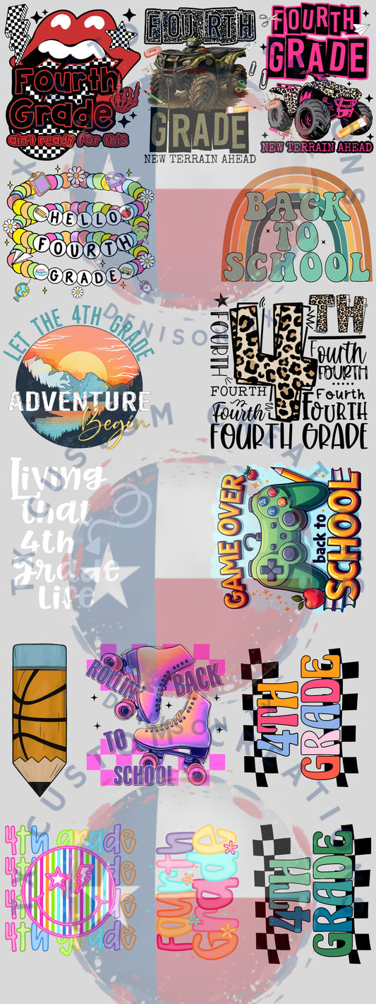 4th Grade Pre Made Gang Sheet