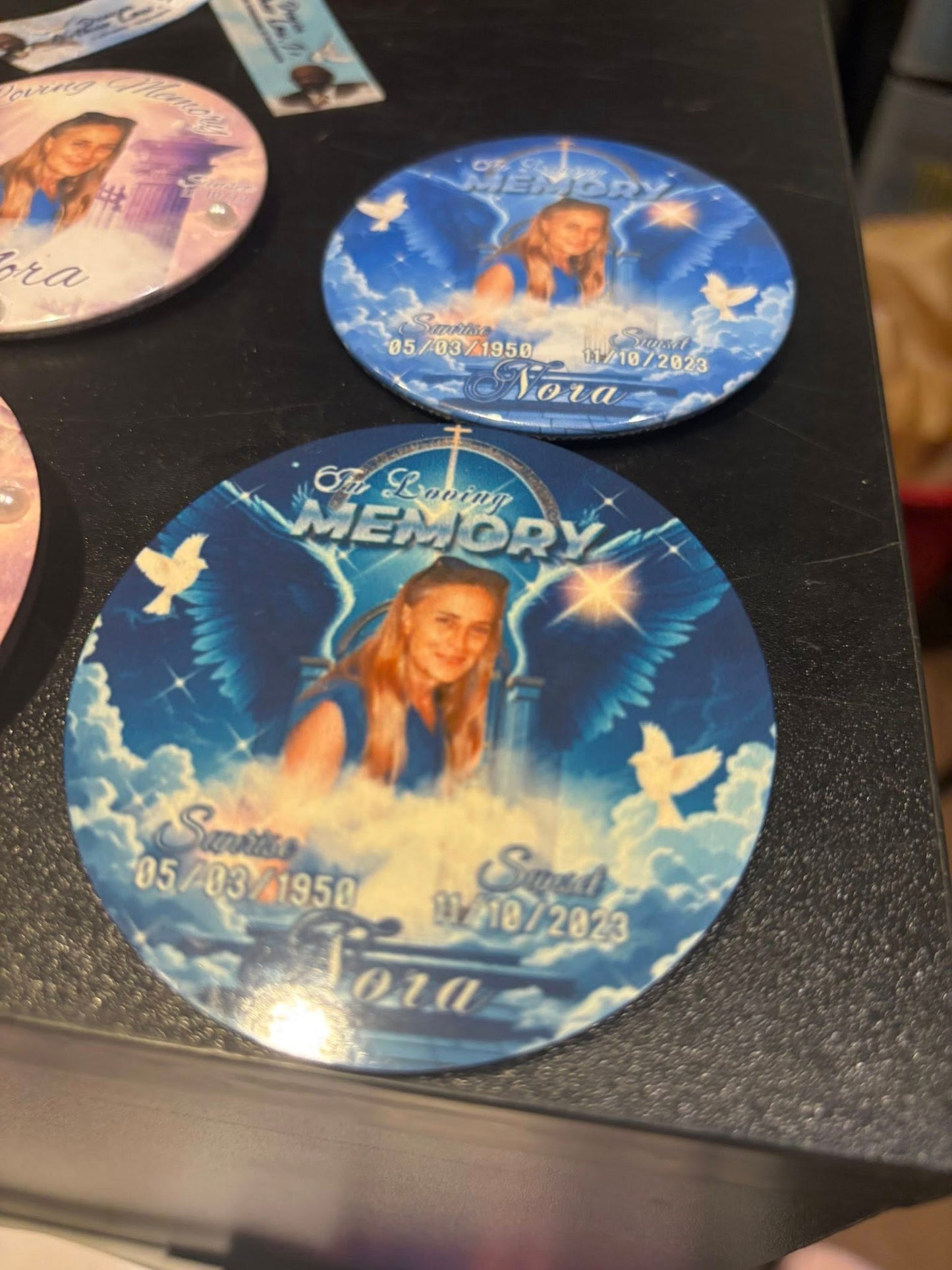 Bling Memorial Buttons 2.25 in