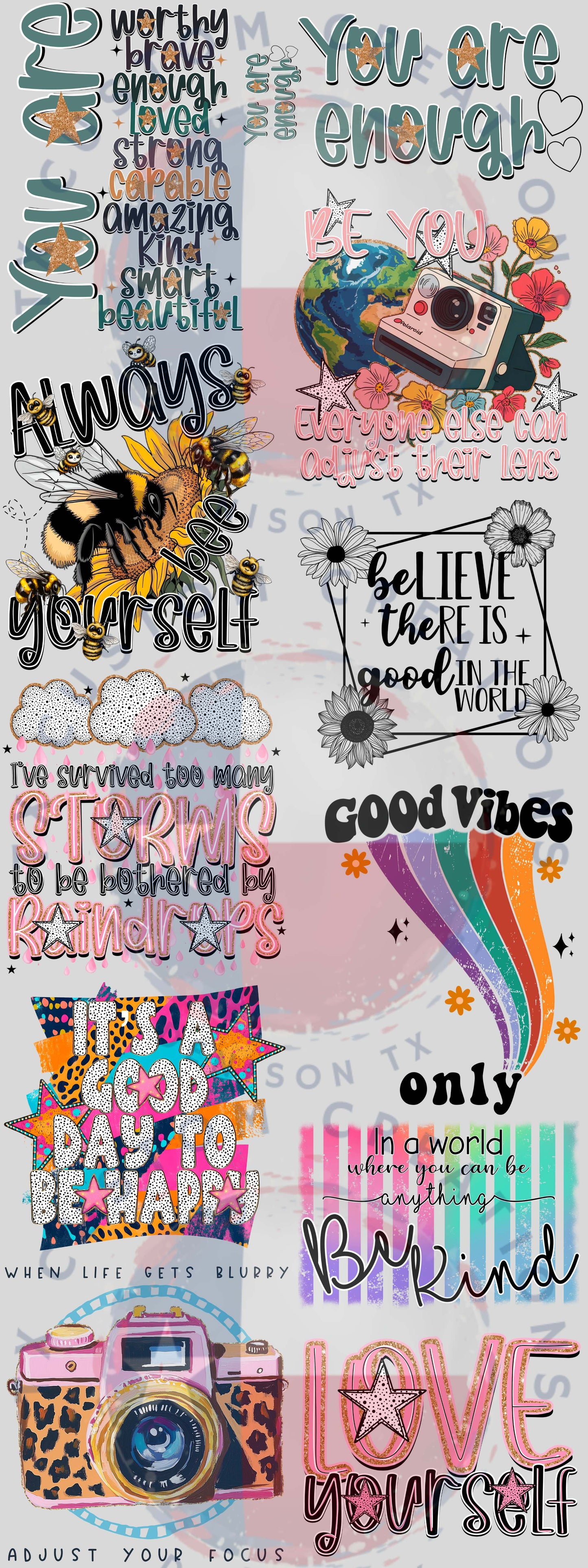 Self Love Pre Made Gang Sheet