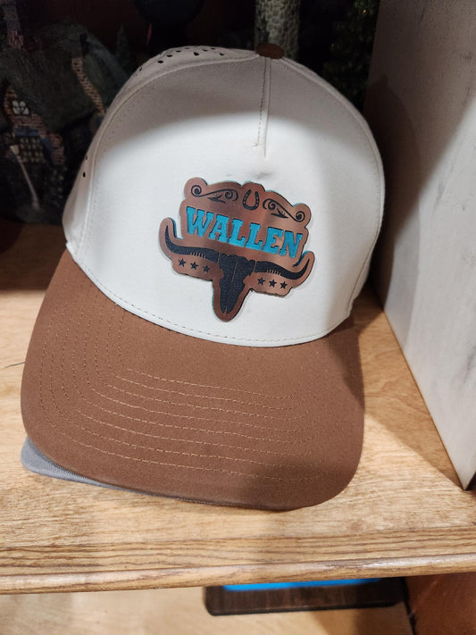 Cream Hat with Copper to Turquoise "Wallen" patch