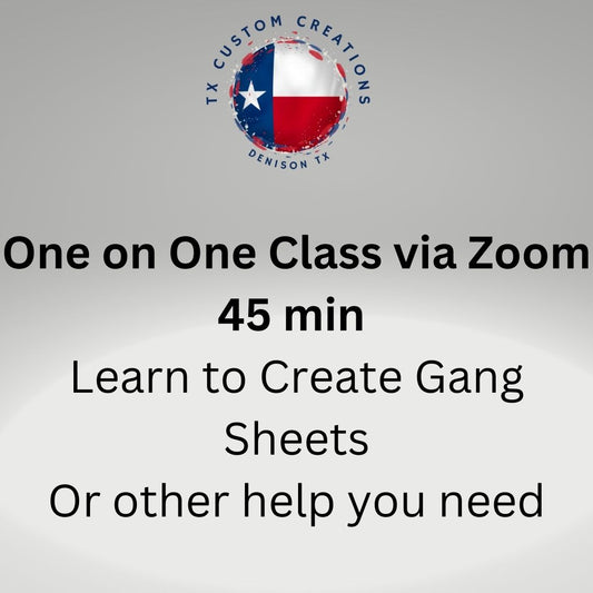 One on One Gang Sheet Creation Class
