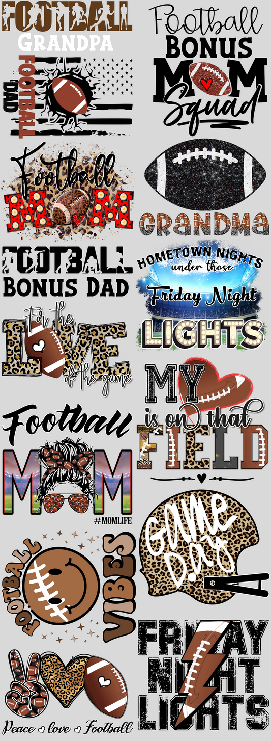 Football Family and Generic Designs Adult Size 22x60 Printed and Shipped